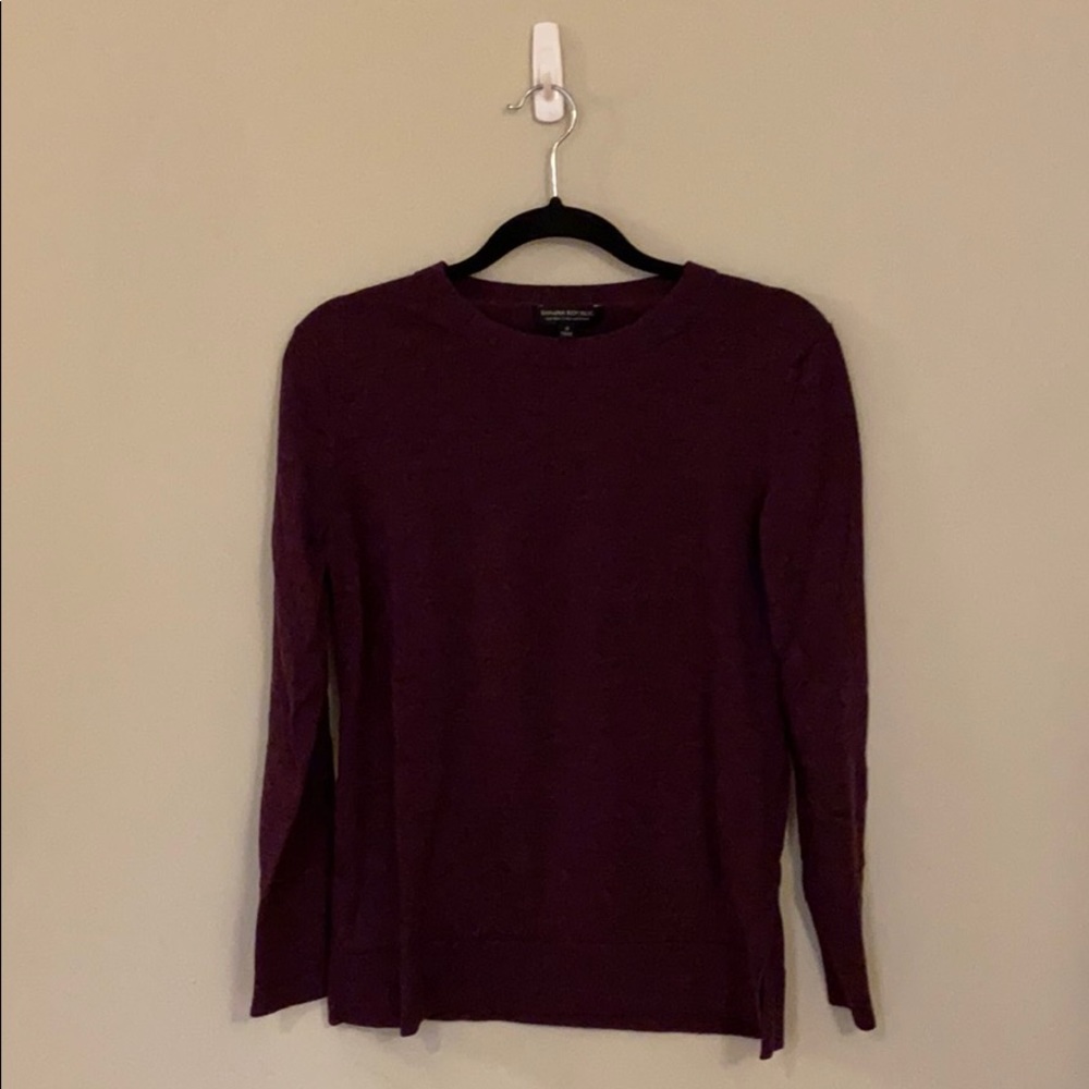 Banana Republic Burgundy Crew Neck Sweater, Size S